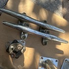 Lot Of 32 Pc  Vintage Chrome Boat Cleats  Mounts  Marine Sailing Boating Rigging