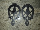 Vintage Cast Iron Masonic Freemasons Horseshoe Trivet With Square And Compass