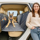 Apetsplanet Dog Car Seat Cover For Back Seat Hard Bottom Black  No Door Covers