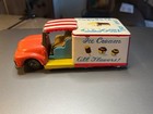 Vintage 1950 s Japan Tin Friction Ice Cream Truck Great Graphics Tin Toy