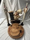 Fun Set-pastry Chef W Display Chalkboard tall Skinny Chefs   Lazy Susan Chef