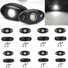 White Rock Light 12pods 6000k Pure White Led Rocks Lights Kit Ip68 Waterproof   