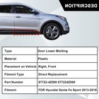 Door Lower Molding Trim Front Passenger Side  Fit For Hyundai Santa Fe 2013-2018