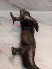 Antique Indian Bronze Statue Of A Hindu Woman  With Water Jug Door Handle   6in