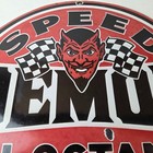Vintage Speed Demon Sign - Gas Automobile Devil Garage Shop Porcelain Gas Sign