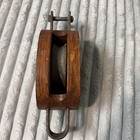 Vintage Antique Wooden Pulley 8  Single Sheave Nautical Maritime Rope Block