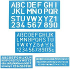 Bazic Letter Stencil Sets  Sizes 8 10 20 30 Mm  Letters Number Mathematics Sign 