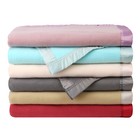 Satin Fleece Blanket All Season Reversible Bed Throw Blankets Twin Queen King