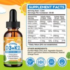 Vitamin D3 K2 Drops For Kids Liquid Supplement With 2 Fl Oz  pack Of 1  