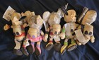 Vtg Disney Store Spaceman Bean Bag Plush Lot 5 Astronaut Nwt Mickey Wear peeling