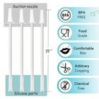 Replacement Straws For Sports Jugs  Universal Fit  4 Pack  White