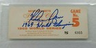 Rare 1969 Nolan Ryan Signed World Series Diamond Club Game 5 Ticket-psa 10 Auto