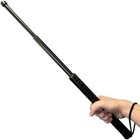 Automatic Retractable Hiking Stick 28  W  Rubber Grips   Nylon Holster
