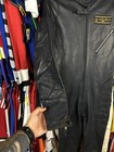 Vintage 70-80s Aviakit Lewis Leathers Motorcycles Leather Suit 36 Man Navy Blue 