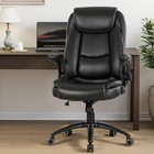 Colamy Executive Desk Chair 300lbs Ergonomic High Back Leather Black