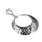 925 Sterling Silver Hammered Circle Pendant Round Disc Charm Handmade Gift D39