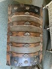 Antique Dome Top Steamer Trunk - Alligator Tin Sides   Wood Banding  Patent 1880