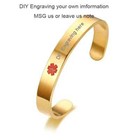 Custom Stainless Steel Bracelet - Personalized Luxe Medical Alert Id Name Cuff