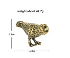 Brass Owl Animal Statue Small Sculpture Tabletop Figurine Home Decor Gifts