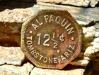 Antique Tombstone  Arizona  cochise Co  Rare R9 Paquin Billiard Pool Hall Token