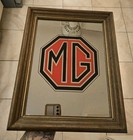 Rare Vintage Mg Mgb Sports Car Framed Mirror Dealership Office Advertisement Ad