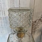 Clear Diamond Cut Decanter Cork Stopper Vintage Glass Bottle