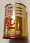 Vintage 1950s Cities Service Premium 5d Koolmotor Pa Metal Motor Oil Coin Bank