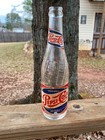 Vintage Late 1940 s Pepsi Paper Label Bottle Single Dot Dossins Bottling Rare 