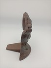 Cast Iron Doorstop Wedge Chicken Hen Rooster Vintage Figurine Rustic Brown