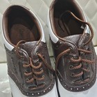 Footjoy Greenjoys Mens Saddle Golf Shoes Brown   White Leather Size 10 5    4550