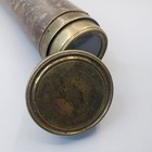 Antique 1 Draw Spyglass Telescope Leather Wrapped With Lens Cover Dollond 19th C