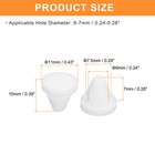28pcs Silicone Plugs  Rubber Round Hole Plugs For 6-7mm Hole  White