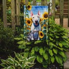 Caroline s Treasures English Bull Terrier In Sunflowers Garden Flag Dac6071gf
