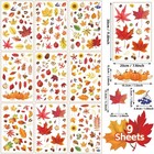 Autumn Window Decals 9 Pcs Thanksgiving Static Clings For Glass Door Decor