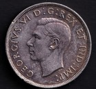 Canada 1946  1 One Dollar Silver Dollar Coin -king George Vi Xf   Semi Key Date