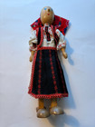 Romanian Folk Art Doll 12  1960 s 70 s Traditional Romanian Dress Culture Vtg