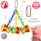 Bonka Bird Toys 1161 Carnival Clacker Large Plastic Rattle Parrot Cage Toy Pet