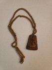 Vintage Coco Joes Hawaii Zodiac Carved Pendant Necklace Mahoemua Virgo 26  Chain