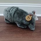 Russ Berrie Alamo The Armadillo Vintage 12  Gray Plush Toys  883