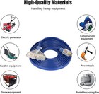 25 Ft Generator Extension Cord  Nema L14-30p four 5-20r  4 Prong 10ga  Locking