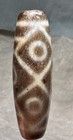 Tibetan 6 Dragon Eye Old Agate Dzi Bead Great Weathering Translucent  Talisman    