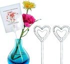 Floral Card Holder Picks 50pcs 13inch Flower Plastic Floral Pick Holder For C   