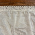 3 Vtg Panties Sheer Nylon Brief Granny Hanes 9 Large Satin Lace Trim Satin White