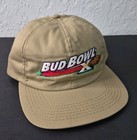 Vintage Bud Bowl X Snapback Hat Budweiser Anheuser Busch 90s Nfl 1996 Mens Beige