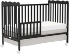 4-in-1 Convertible Wood Baby Crib  Toddler Bed   Daybed  black    Locking Wheels