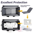 Skureay Universal Sewing Machine Carrying Case With Storage Pockets And Remov   