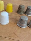 Thimble Lot Of 18 Vintage Thimbles Various Size Sewing Tailor