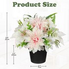 Pink Artificial Flowers Small Fake Flowers In Vase Peonies Dahlia Tiger Lily    