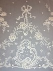 Large Antique White Tambour Lace Panel - 14    X 50   