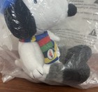 Metlife Snoopy Peanuts 6  Plush Toy With Olympic Torch Scarf 2014 Sealed New